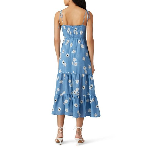 Reformation Sky Blue Daisy Midi Dress - Picture 3 of 16
